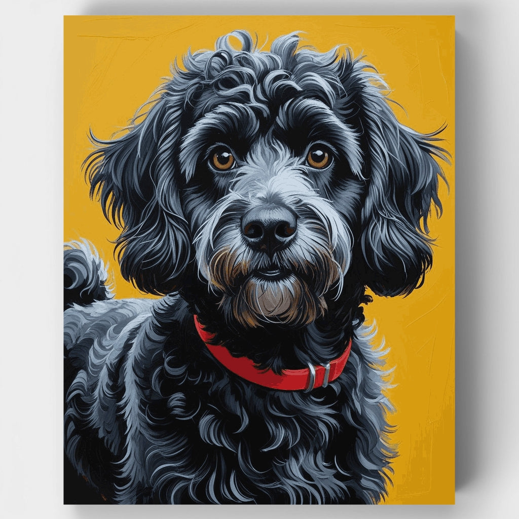 Cockapoo con ojos color ámbar - Kit de pintura por números — Estándar