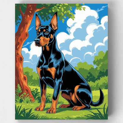 Doberman in Nature - Paint by Numbers Kit