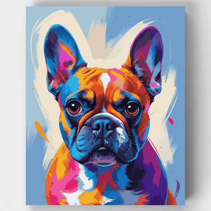 Vibrant French Bulldog Portrait - Paint by Numbers Kit