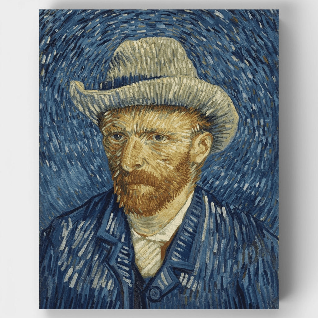 Autorretrato con sombrero de fieltro gris - Kit de pintura por números — Estándar