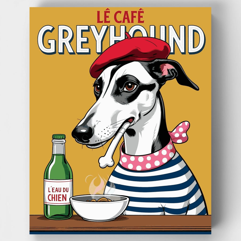 Le Café Greyhound - Paint by Numbers Kit