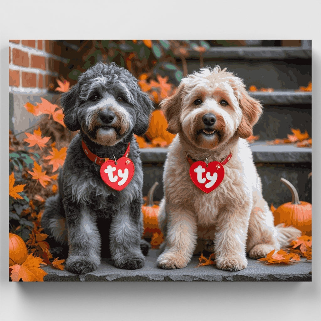 Adorables garabatos otoñales - Kit de pintura por números — Estándar