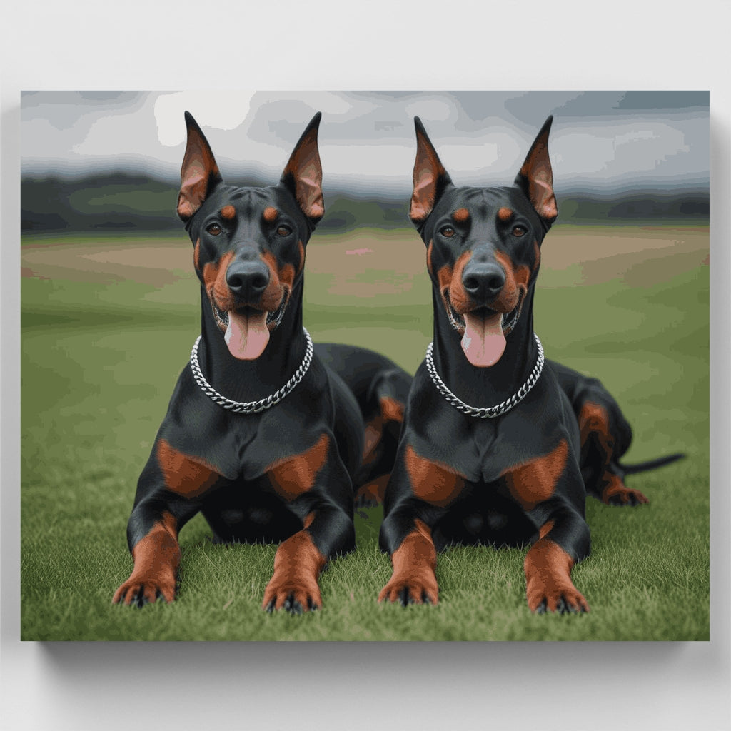 Two Dobermans - Paint by Numbers Kit