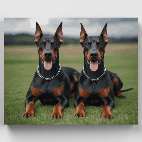 Two Dobermans - Paint by Numbers Kit