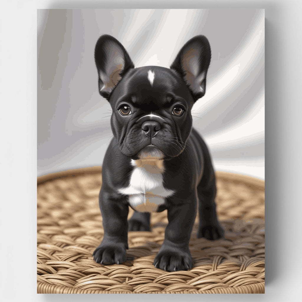 Kit de pintura por números - Cachorro de bulldog francés — Estándar