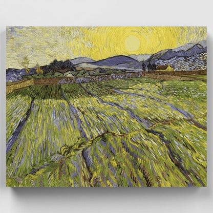 Ploughed Field with Rising Sun - Paint by Numbers Kit