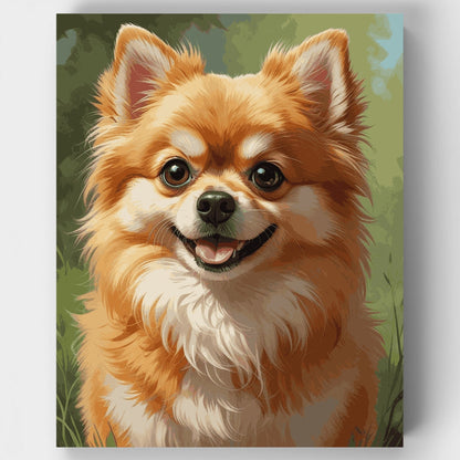 Fluffy Pomeranian Portrait - Paint by Numbers Kit