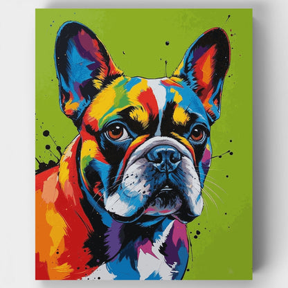 Colorful French Bulldog - Paint by Numbers Kit
