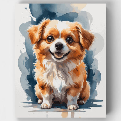 Adorable Fluffy Puppy - Paint by Numbers Kit