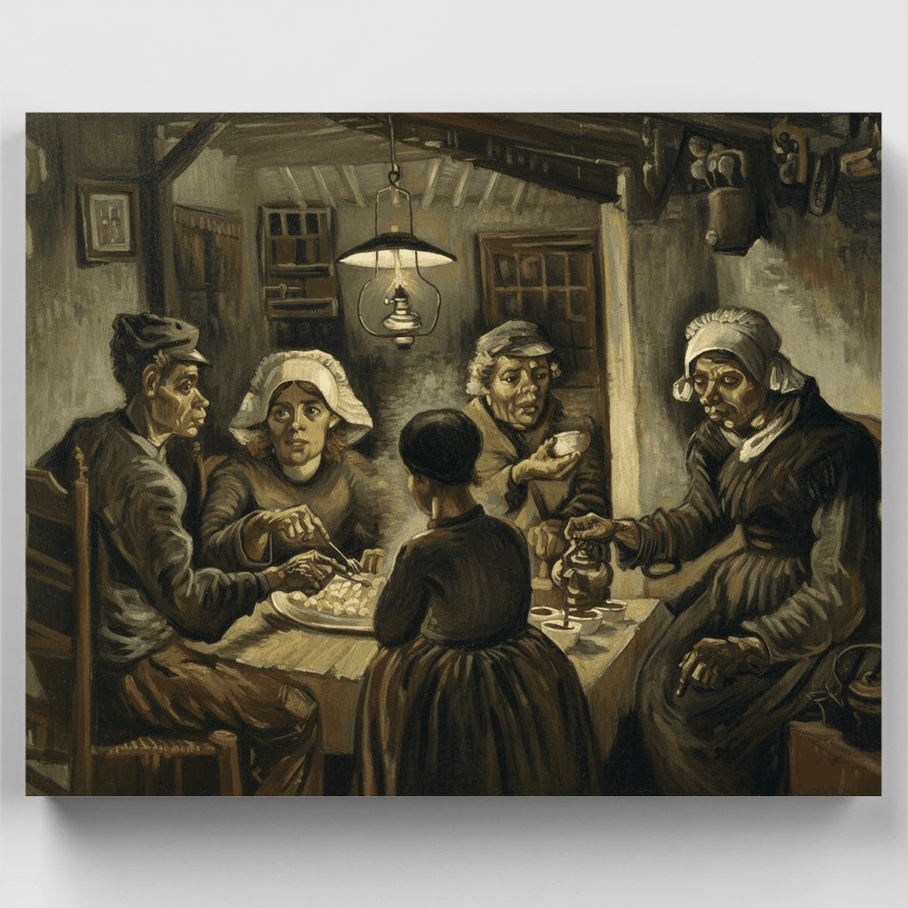 Los comedores de patatas - Kit de pintura por números — Estándar