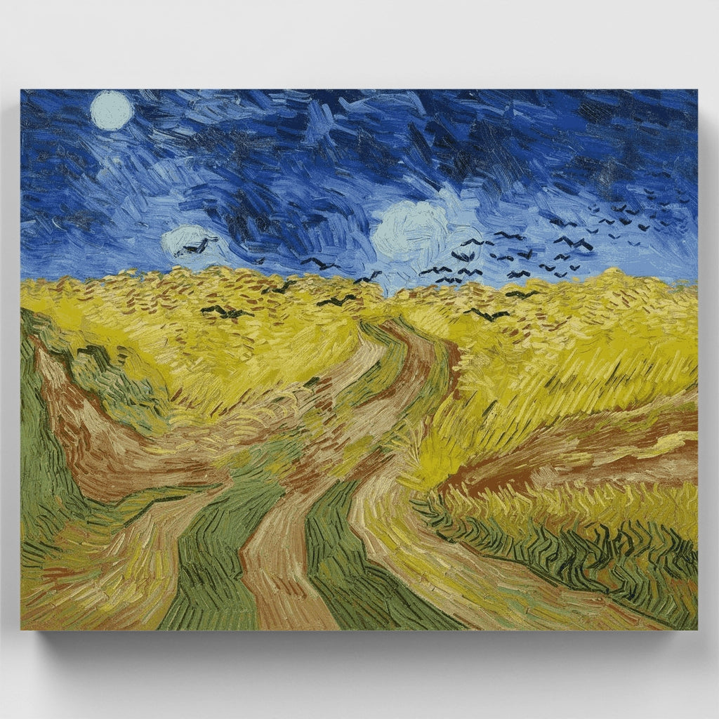 Campo de trigo con cuervos - Kit de pintura por números — Estándar