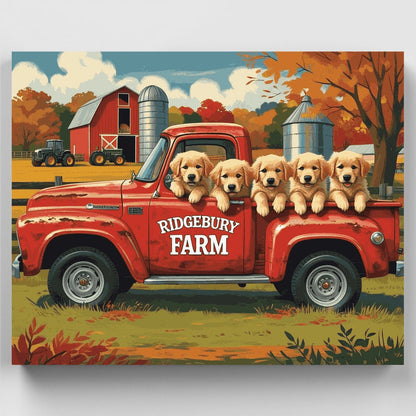 Ridgebury Farm Golden Retrievers - Paint by Numbers Kit
