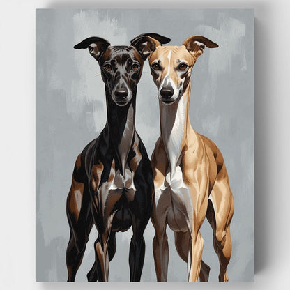 Greyhounds - Paint by Numbers Kit