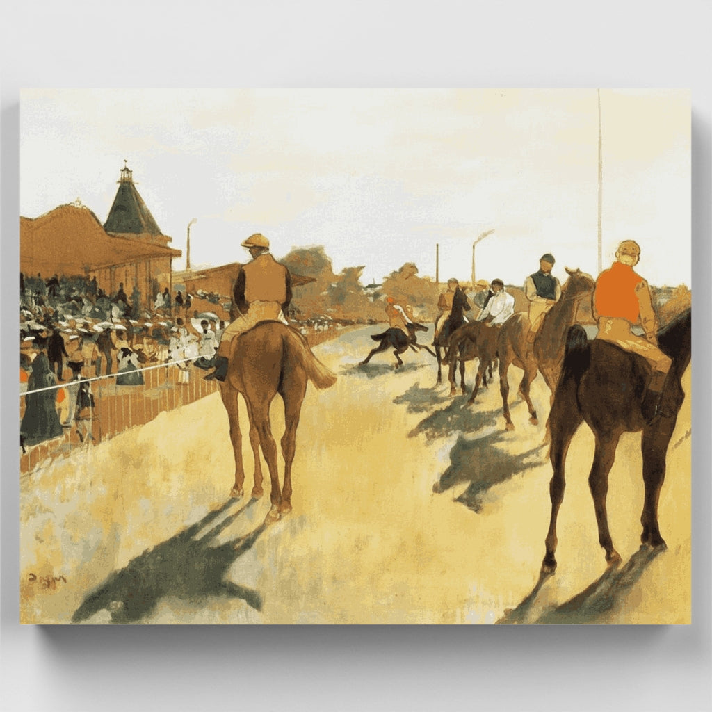 Racehorses before the Stands - Paint by Numbers Kit