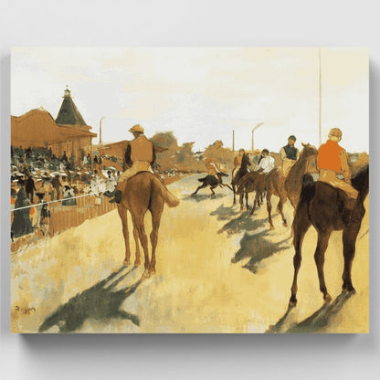 Racehorses before the Stands - Paint by Numbers Kit