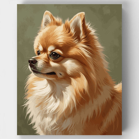 Elegant Pomeranian Portrait - Paint by Numbers Kit