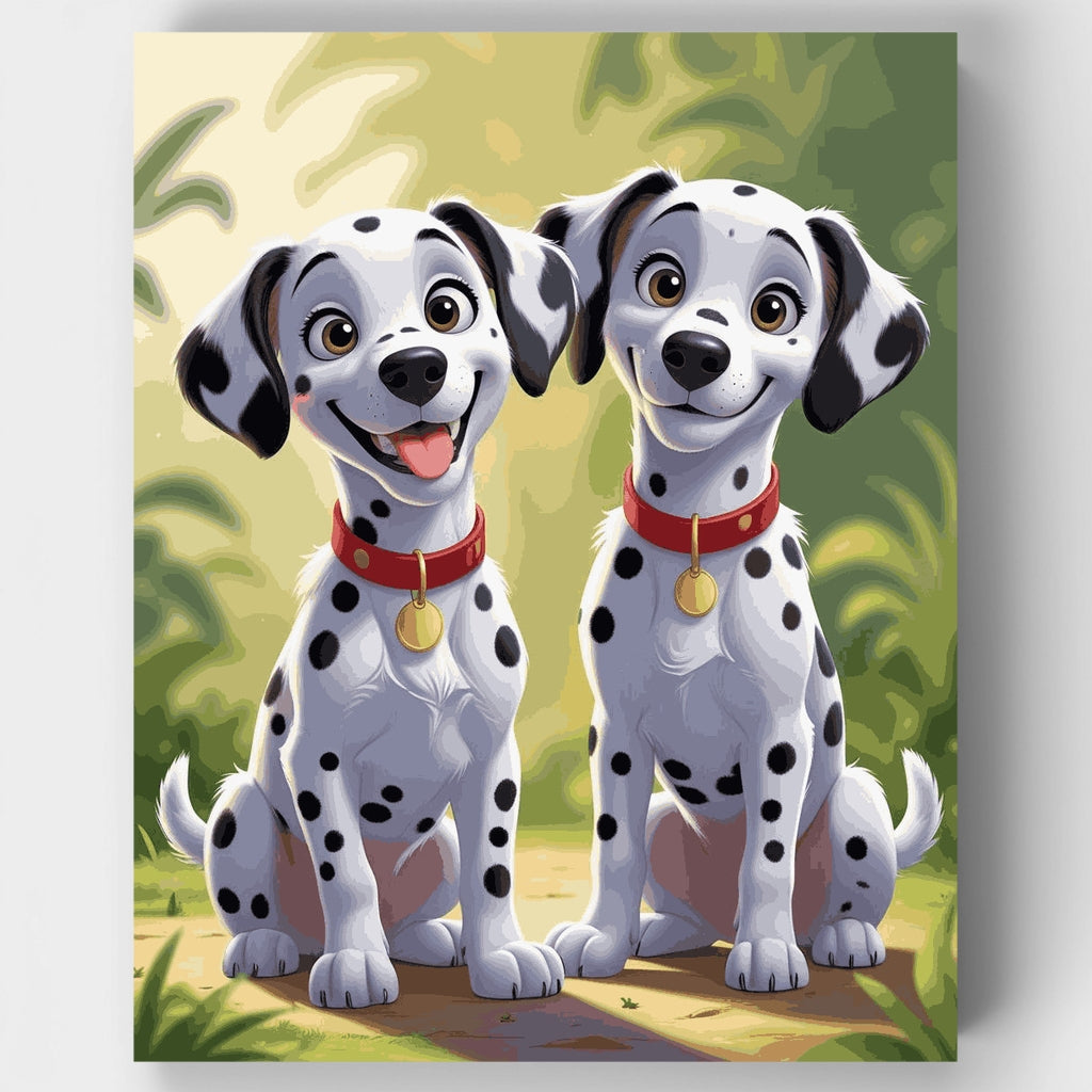 Dos cachorros dálmata - Kit de pintura por números — Estándar