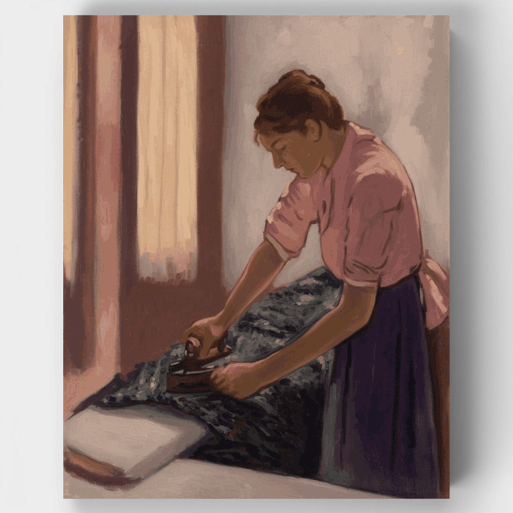 Mujer planchando (La Repasseuse) - Kit de pintura por números — Estándar