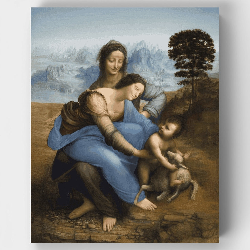 La Virgen con el Niño y Santa Ana - Kit de pintura por números — Estándar