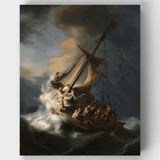 The Storm on the Sea of Galilee - Paint by Numbers Kit