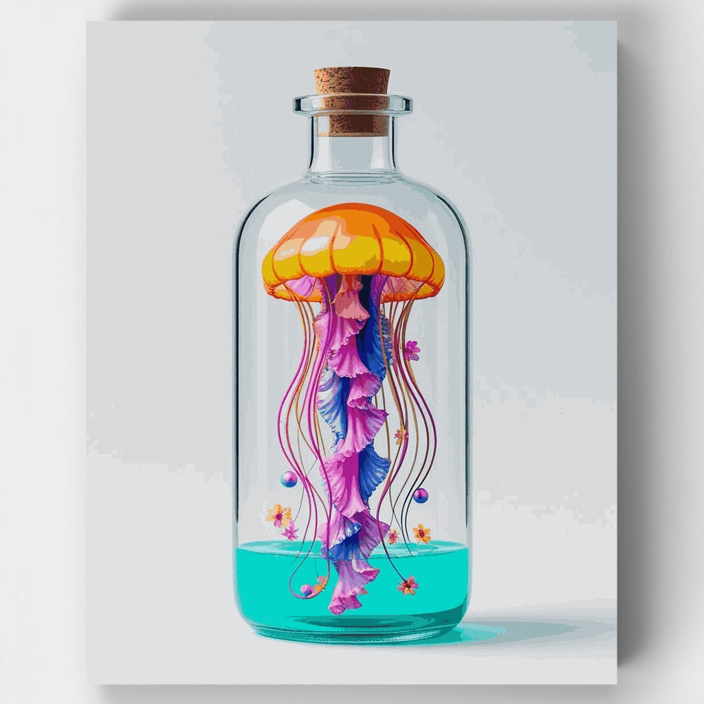 Medusas en una botella - Kit de pintura por números — Estándar