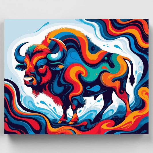 Vibrant Buffalo - Paint by Numbers Kit