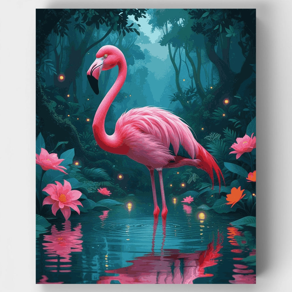 Flamenco en el Bosque Encantado - Kit de pintura por números — Estándar