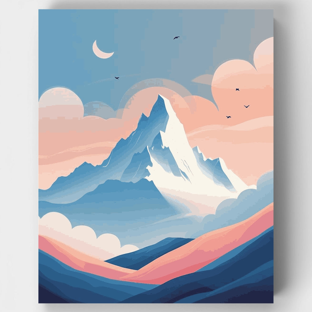 Kit de pintura por números: Cumbre del Himalaya en el Parque Nacional Sagarmatha — Estándar