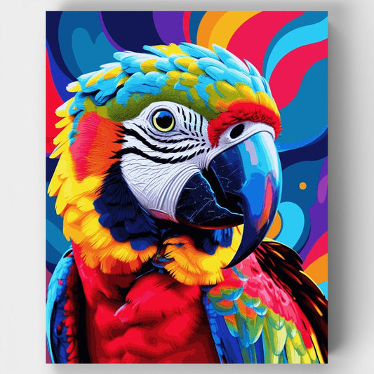 Vibrant Rainbow Macaw - Paint by Numbers Kit