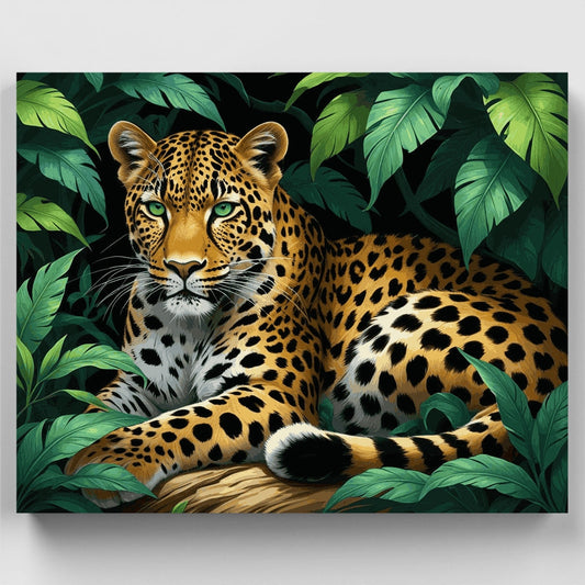Leopard in the Jungle - Paint by Numbers Kit