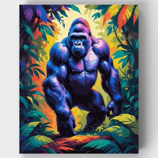 Vibrant Jungle Gorilla - Paint by Numbers Kit