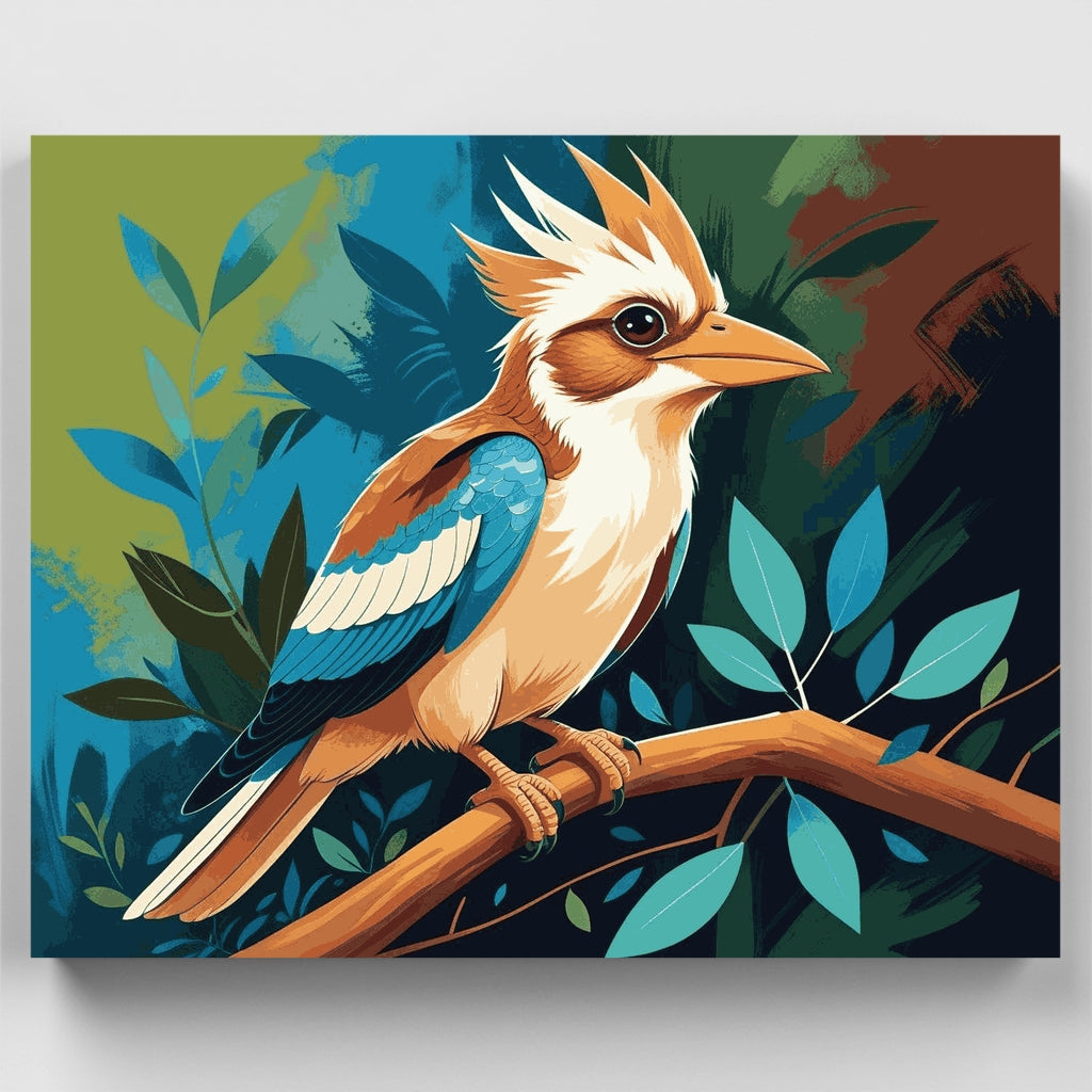 Martín pescador crestado - Kit de pintura por números — Estándar