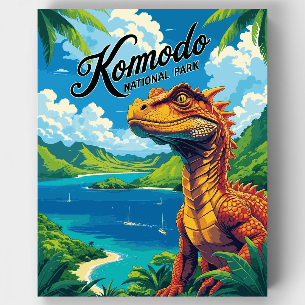 Komodo National Park Dragon's Paradise - Paint by Numbers Kit