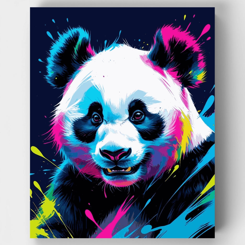 Panda Vibrante - Kit de pintura por números — Estándar
