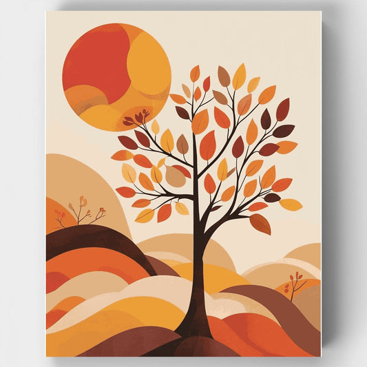 Boho Autumn Tree - Paint by Numbers Kit