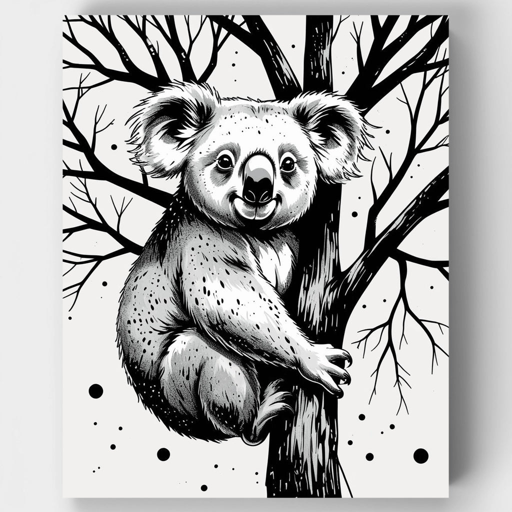 Koala en eucalipto - Kit de pintura por números — Estándar