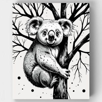 Koala in Eucalyptus Tree - Paint by Numbers Kit