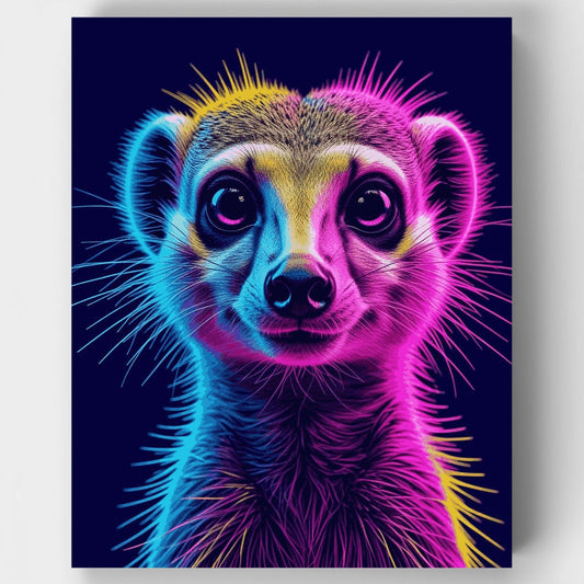 Neon Meerkat - Paint by Numbers Kit