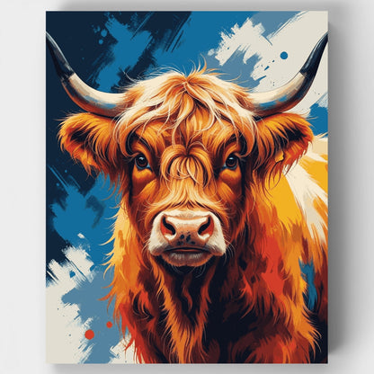 Majestic Highland Cow - Paint by Numbers Kit