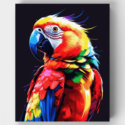 Brilliant Multicolor Macaw Portrait - Paint by Numbers Kit