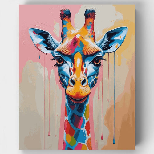 Vibrant Giraffe - Paint by Numbers Kit