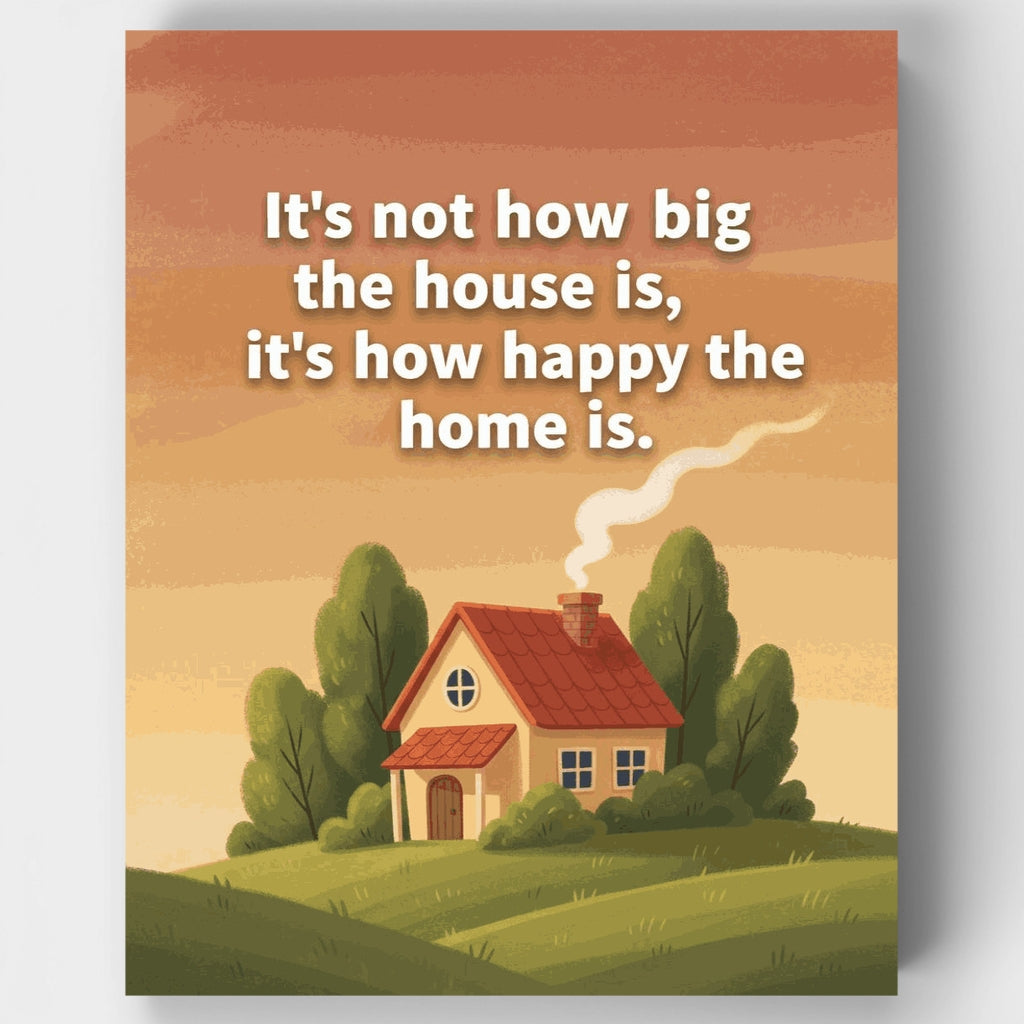 Kit de pintura por números: Frase inspiradora para el hogar — Estándar