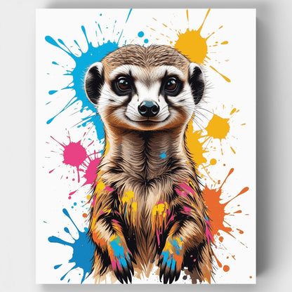 Colorful Meerkat - Paint by Numbers Kit