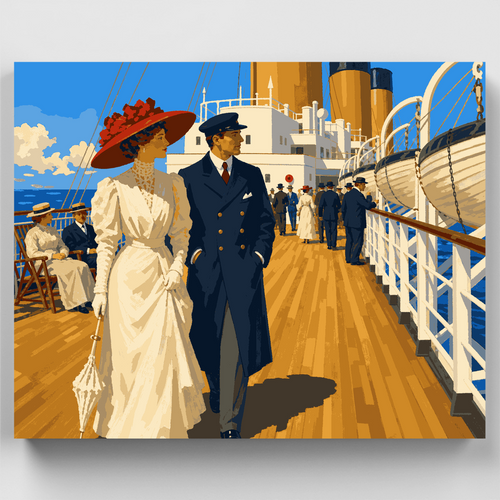 Promenade Deck Stroll - Paint by Numbers Kit