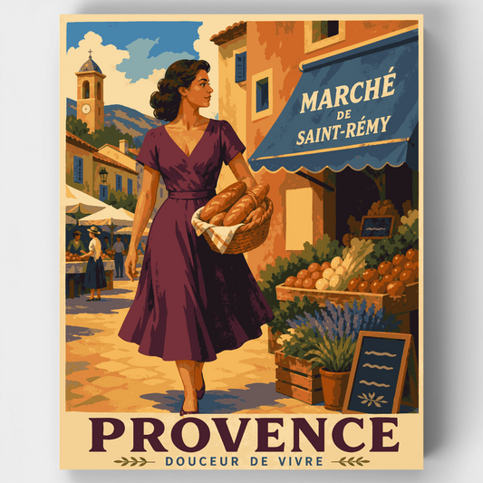 Provence Market Morning - Paint by Numbers Kit