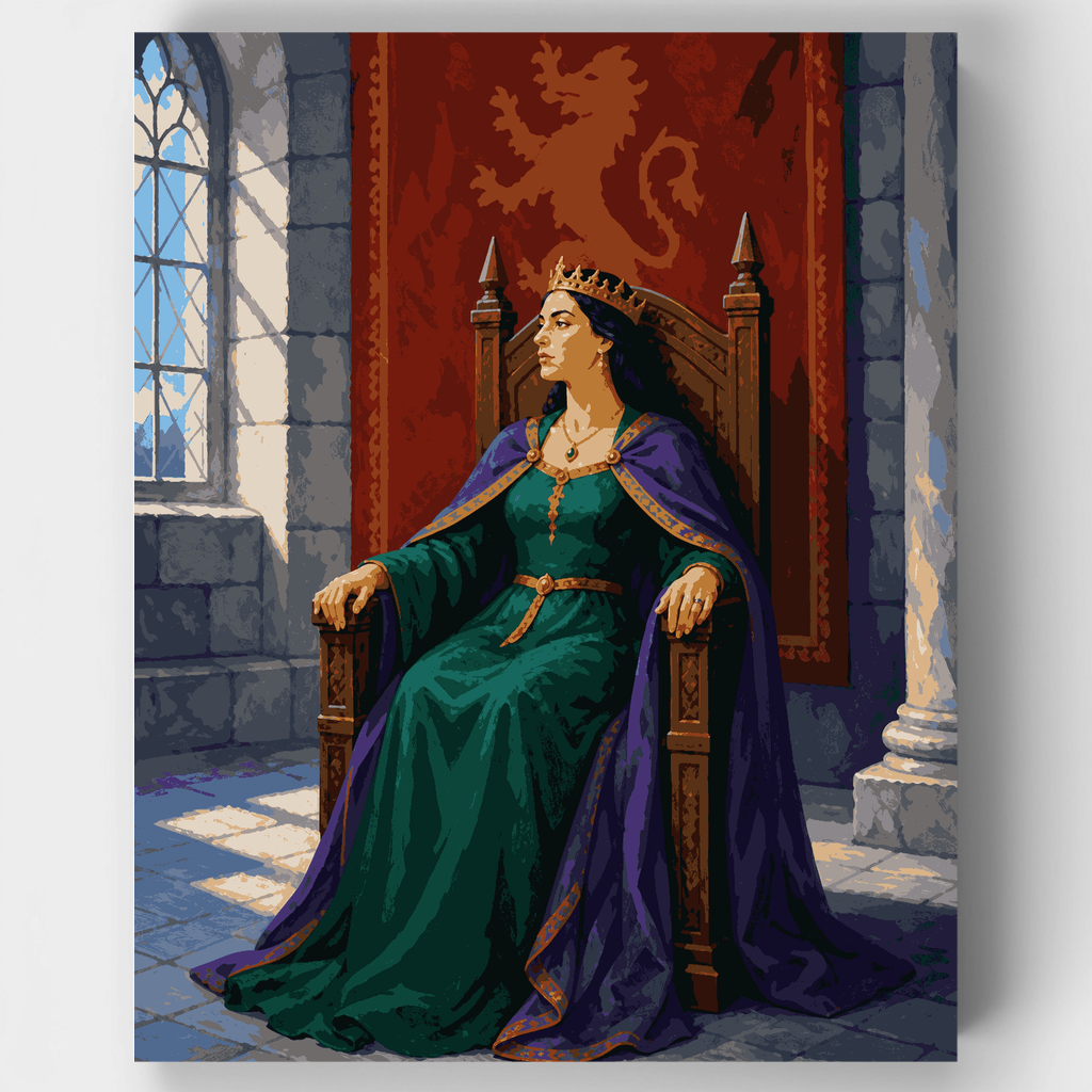 La Reina y el León Carmesí - Kit de pintura por números — Estándar