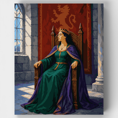 Queen and the Crimson Lion - Paint by Numbers Kit