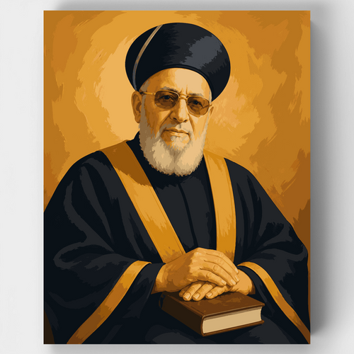 Rav Ovadia Yosef in Golden Light - Paint by Numbers Kit