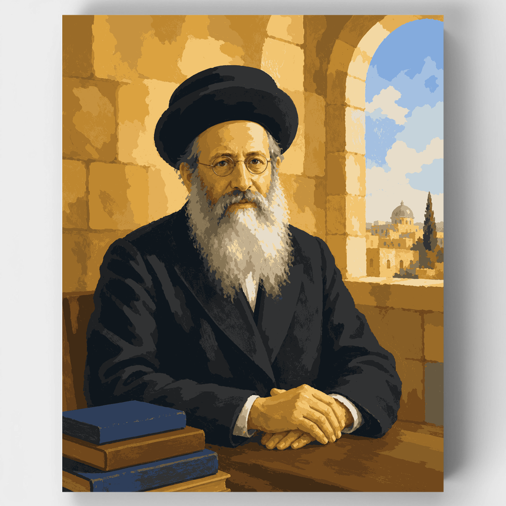 Kit de pintura por números del Rabino Kook de Jerusalén — Estándar