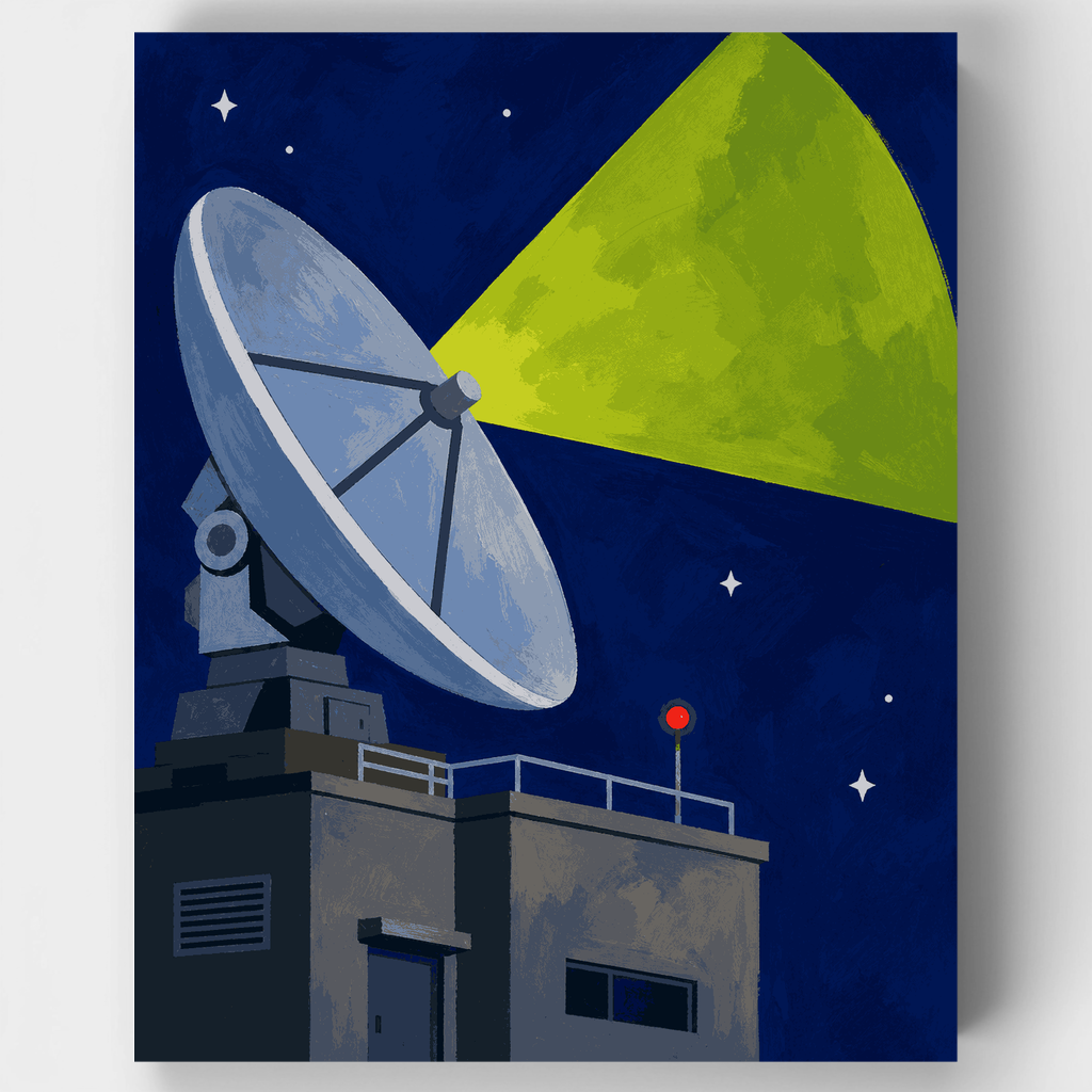 Radar Dish Night - Paint by Numbers Kit